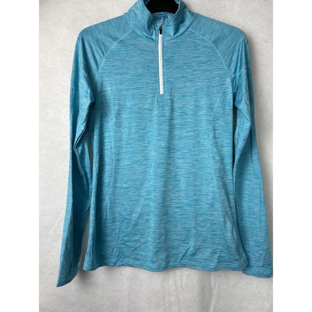 Crivit Womens 1/4 zip up Sweatshirt Blue Pullover Size Small